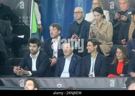 27. November 2022: 27. november 2022 (Malaga) Gerard Pique der ehemalige FC barcelona Spieler hat das Finale im davis Cup von Malaga gesehen (Kreditbild: © Lorenzo Carnero/ZUMA Press Wire) Stockfoto