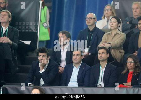 27. November 2022: 27. november 2022 (Malaga) Gerard Pique der ehemalige FC barcelona Spieler hat das Finale im davis Cup von Malaga gesehen (Kreditbild: © Lorenzo Carnero/ZUMA Press Wire) Stockfoto