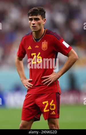 Al-Khor, Katar. 27.. November 2022. Pedri von Spanien während des Spiels der FIFA-Weltmeisterschaft 2022 im Al Bayt Stadium, Al Khor. Der Bildausdruck sollte lauten: David Klein/Sportimage Credit: Sportimage/Alamy Live News Stockfoto