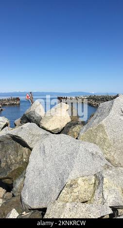 French Creek Harbour in Parksville an der Ostküste von Vancouver Island, British Columbia, Kanada Stockfoto