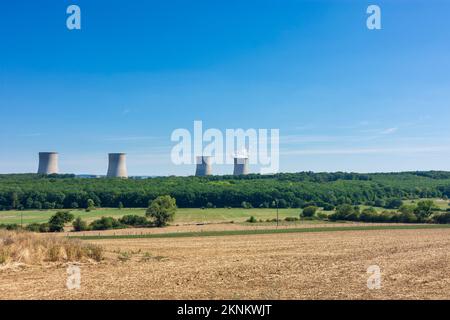 Cattenom (Kattenhofen, Kettenuewen) : Kernkraftwerk Cattenom in Lothringen, Moselle (Mosel), Frankreich Stockfoto