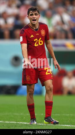Al-Khor, Katar. 27.. November 2022. Pedri von Spanien während des Spiels der FIFA-Weltmeisterschaft 2022 im Al Bayt Stadium, Al Khor. Der Bildausdruck sollte lauten: David Klein/Sportimage Credit: Sportimage/Alamy Live News Stockfoto