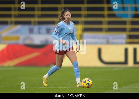 Manchester, Großbritannien. 27.. November 2022. Manchester City Academy Stadium, Manchester, Greater Manchester, 27.. November 2022 der FA WomenÕs Continental Tyres League Cup Manchester City gegen Sunderland Leila Ouahabi von Manchester City Frauen Guthaben: Touchlinepics/Alamy Live News Stockfoto