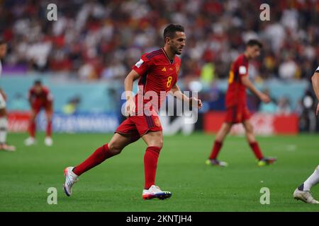 Al-Khor, Katar. 27.. November 2022. Koke (ESP) Fußball : FIFA-Weltmeisterschaft Katar 2022 Gruppe E Spiel zwischen Spanien 1-1 Deutschland im Al Bayt Stadion in Al Khor, Katar . Kredit: Naoki Morita/AFLO SPORT/Alamy Live News Stockfoto