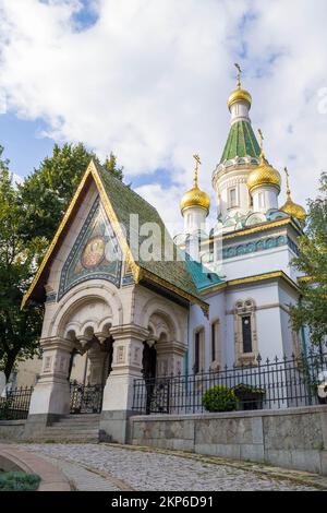 Kirche des heiligen Nikolaus des Wundertäters in Sofia, Bulgarien. Stockfoto