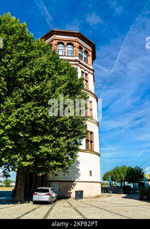 Schlossturmturm in der Düsseldorfer Altstadt in Nordrhein-Westfalen Stockfoto
