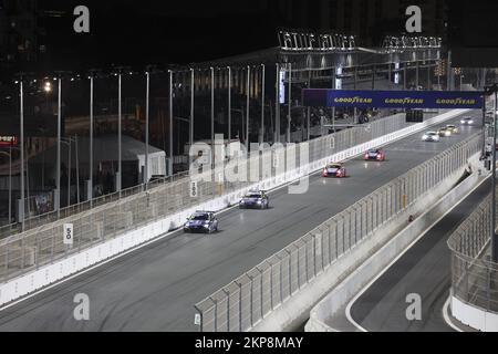 16 MAGNUS Gilles (BEL), Comtoyou Team Audi Sport, Audi RS 3 LMS, Action während des WTCR-Rennens Saudi-Arabien 2022, 9.. Runde des FIA World Touring Car Cup 2022, auf der Jeddah Corniche Circuit vom 25. Bis 27. November in Jeddah, Saudi-Arabien - Foto: GR..gory Lenormand/DPPI/LiveMedia Stockfoto