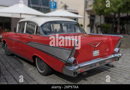 Chevrolet Belair, amerikanischer Oldtimer, 1953 bis 1975 gebaut, Bayern, Deutschland, Europa Stockfoto