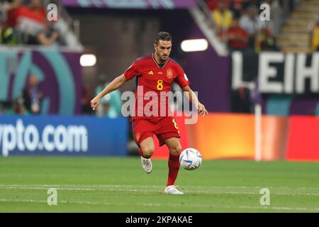 Al-Khor, Katar. 27.. November 2022. Koke (ESP) Fußball : FIFA Weltmeisterschaft Katar 2022 Gruppe Stage-E-Spiel Spanien 1-1 Deutschland im Al Bayt Stadion in Al Khor, Katar . Kredit: Mutsu Kawamori/AFLO/Alamy Live News Stockfoto