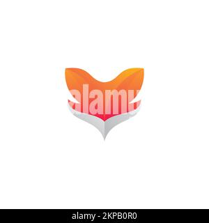 Fox Logo Abstract. Einfaches Fox-Design. Illustration Fox Stock Vektor