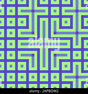 Abstrakte Linie Labyrinth generative Kunst Hintergrund Kunst Illustration Stock Vektor