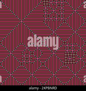 Abstrakte Linie Labyrinth generative Kunst Hintergrund Kunst Illustration Stock Vektor