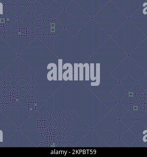 Abstrakte Linie Labyrinth generative Kunst Hintergrund Kunst Illustration Stock Vektor