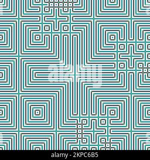 Abstrakte Linie Labyrinth generative Kunst Hintergrund Kunst Illustration Stock Vektor