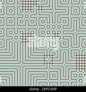 Abstrakte Linie Labyrinth generative Kunst Hintergrund Kunst Illustration Stock Vektor
