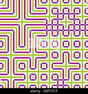Abstrakte Linie Labyrinth generative Kunst Hintergrund Kunst Illustration Stock Vektor
