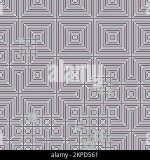 Abstrakte Linie Labyrinth generative Kunst Hintergrund Kunst Illustration Stock Vektor