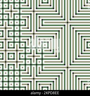 Abstrakte Linie Labyrinth generative Kunst Hintergrund Kunst Illustration Stock Vektor