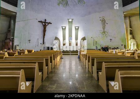 Kathedrale von Maringá, Innenbild, Postkarte der Stadt im Norden von Paraná, Staat im Süden Brasiliens. Stockfoto