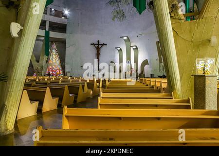 Kathedrale von Maringá, Innenbild, Postkarte der Stadt im Norden von Paraná, Staat im Süden Brasiliens. Stockfoto