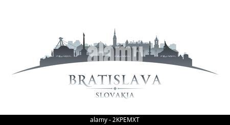 Silhouette der Skyline von Bratislava Slowakei. Vektordarstellung Stock Vektor