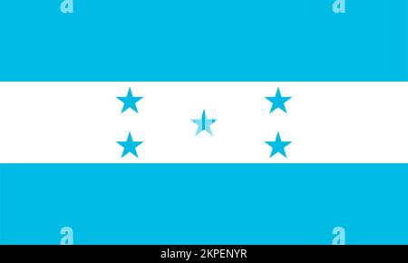 Ein Vektor der Nationalflagge von Honduras Stock Vektor