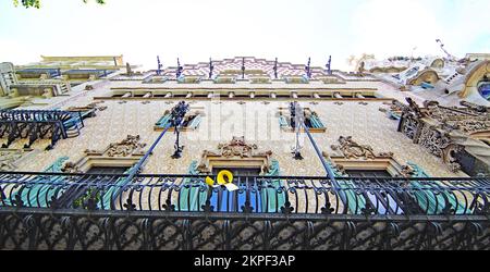 Fassade der Casa Ametller am Paseo de Gracia in Barcelona, Katalonien, Spanien, Europa Stockfoto