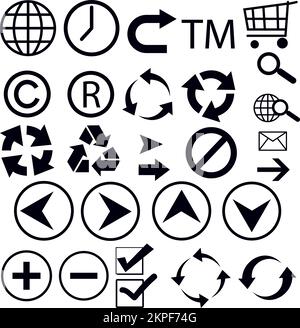 Pfeilsymbole festlegen. Pfeilsymbol. Arrow-Vektorsammlung Stock Vektor