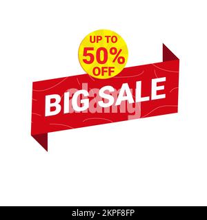 Eine Vektorbanner Big Sale Vorlage auf weißem Hintergrund Stock Vektor