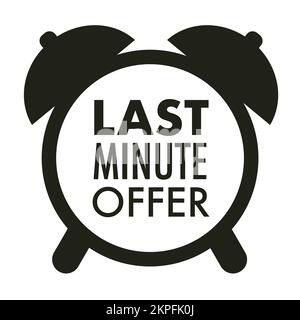 Last-Minute-, Promotion- oder Rabattangebot Stock Vektor