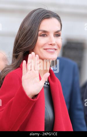 Madrid, Spanien. 28.. November 2022. Königin Letizia von Spanien nimmt am 10.. Gipfel der Anwältinnen im Cibeles Palace in Madrid Teil. (Foto: Atilano Garcia/SOPA Images/Sipa USA) Guthaben: SIPA USA/Alamy Live News Stockfoto