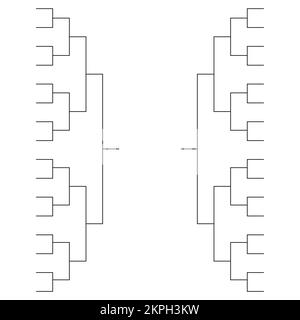 Satz von Bracket-Sportturnier, leere Elimination Event Zeichen, Playoff-Spiel Vektor-Illustration. Stock Vektor