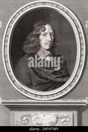 Jean Chapelain, 1595-1674. Französischer Kritiker und Dichter. Nach einem Abdruck von Robert Nanteuil. Stockfoto