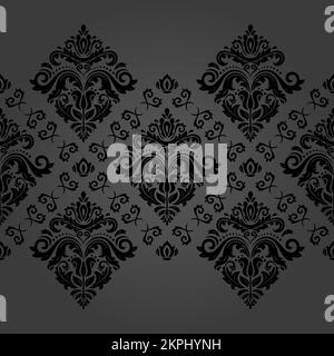 Klassische nahtlose Muster. Damast orient dunklen Ornament. Classic vintage Hintergrund. Orient Ornament für Textilien, Tapeten und Verpackung Stockfoto