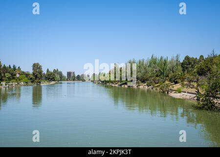 Lagune im Parque General San Martin in Mendoza, Argentinien Stockfoto