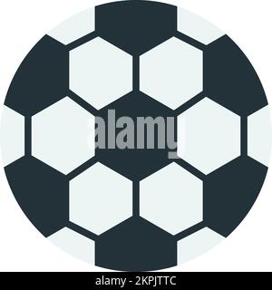 Fußball-Illustration im minimalistischen Stil, isoliert auf dem Hintergrund Stock Vektor