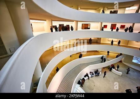 New York. Manhattan. Vereinigte Staaten. Solomon R. Guggenheim Museum Stockfoto