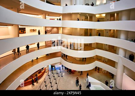 New York. Manhattan. Vereinigte Staaten. Solomon R. Guggenheim Museum Stockfoto