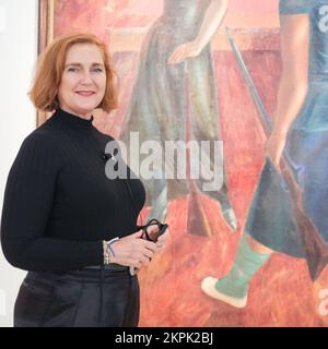 Madrid, Spanien. 28.. November 2022. Francesca Thyssen-Bornemisza besucht die Präsentation der Ausstellung „im Auge des Hurrikans“ im Museo Nacional Thyssen-Bornemisza in Madrid. Kredit: SOPA Images Limited/Alamy Live News Stockfoto