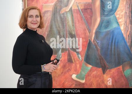 Madrid, Spanien. 28.. November 2022. Francesca Thyssen-Bornemisza besucht die Präsentation der Ausstellung „im Auge des Hurrikans“ im Museo Nacional Thyssen-Bornemisza in Madrid. Kredit: SOPA Images Limited/Alamy Live News Stockfoto