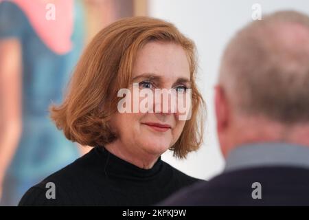 Madrid, Spanien. 28.. November 2022. Francesca Thyssen-Bornemisza besucht die Präsentation der Ausstellung „im Auge des Hurrikans“ im Museo Nacional Thyssen-Bornemisza in Madrid. (Foto: Atilano Garcia/SOPA Images/Sipa USA) Guthaben: SIPA USA/Alamy Live News Stockfoto