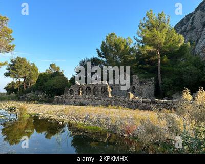 See vor den Ruinen von Olympos, Cirali, Kemer, Antalya, Anatolien, Truthahn Stockfoto