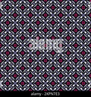 Mehrfarbiger, nahtloser, abstrakter Mustereindruck. Hintergrund und Hintergrund. Mehrfarbig. Farbenfrohes Ornament-Dessin. Farbige Mosaikornamente. Vektorgrafik il Stock Vektor