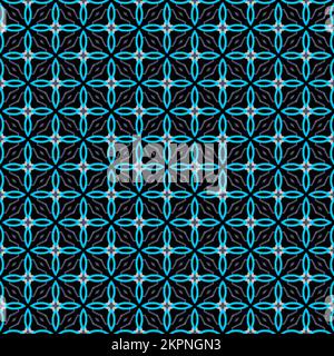 Mehrfarbiger, nahtloser, abstrakter Mustereindruck. Hintergrund und Hintergrund. Mehrfarbig. Farbenfrohes Ornament-Dessin. Farbige Mosaikornamente. Vektorgrafik il Stock Vektor