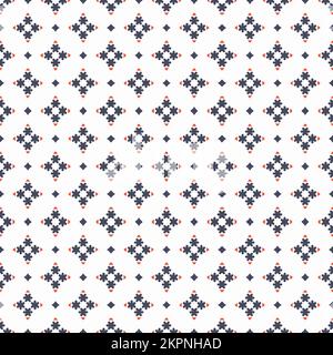 Mehrfarbiger, nahtloser, abstrakter Mustereindruck. Hintergrund und Hintergrund. Mehrfarbig. Farbenfrohes Ornament-Dessin. Farbige Mosaikornamente. Vektorgrafik il Stock Vektor