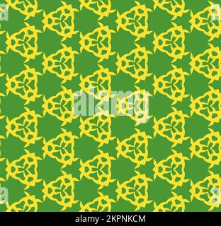 Mehrfarbiger, nahtloser, abstrakter Mustereindruck. Hintergrund und Hintergrund. Mehrfarbig. Farbenfrohes Ornament-Dessin. Farbige Mosaikornamente. Vektorgrafik il Stock Vektor