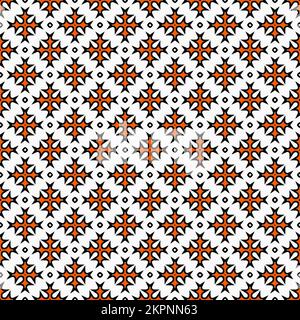 Mehrfarbiger, nahtloser, abstrakter Mustereindruck. Hintergrund und Hintergrund. Mehrfarbig. Farbenfrohes Ornament-Dessin. Farbige Mosaikornamente. Vektorgrafik il Stock Vektor