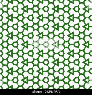 Mehrfarbiger, nahtloser, abstrakter Mustereindruck. Hintergrund und Hintergrund. Mehrfarbig. Farbenfrohes Ornament-Dessin. Farbige Mosaikornamente. Vektorgrafik il Stock Vektor
