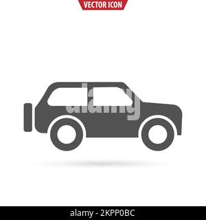 Auto-SUV-Symbol. Transportkonzept. Vektordarstellung isoliert auf weißem Hintergrund. Stock Vektor