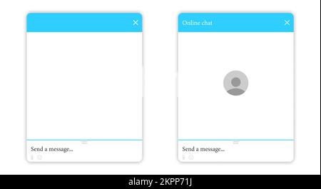 Vorlage für virtuellen Assistenten für Online-Chat-bot. Kundensupport Stock Vektor